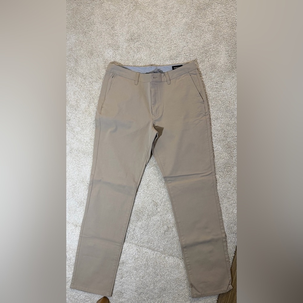 Bonobos Stretch Washed Chino Pants —Beige color, Size 34x32 (Slim Fit)